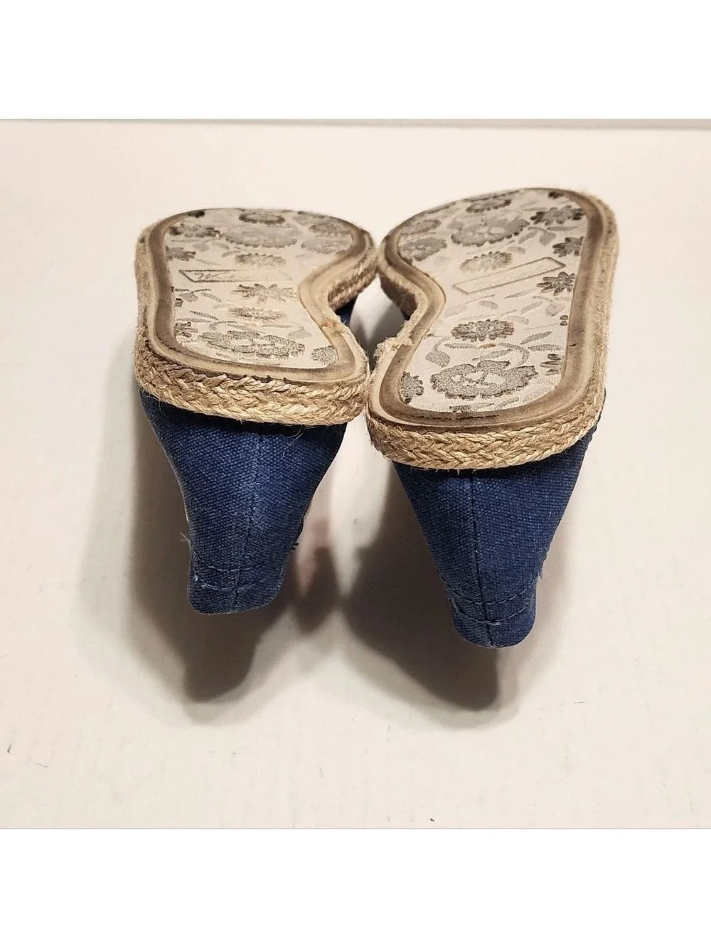 Woolrich Leeward Canvas Espadrille Flat Shoes Blue Size 8